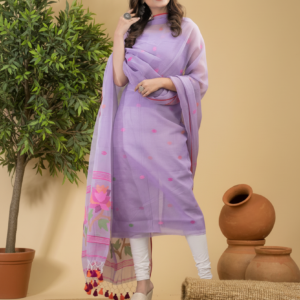 Handloom Jamdani Muslin Unstitched 2-Piece Set